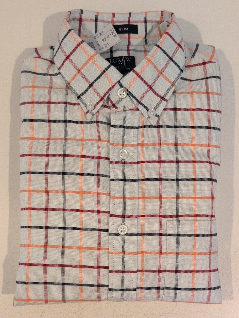 J. Crew Men's Small Slim Fit Flex Oxford Long Sleeve Button Down NWT Style#AD163 - Picture 9 of 16